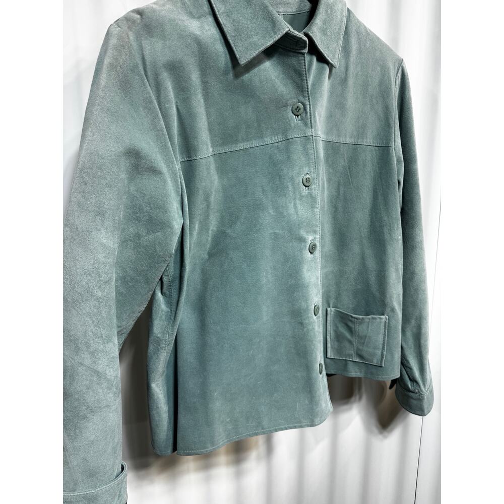 Pendleton Suede Leather Seafoam Full-Button Jacke… - image 5